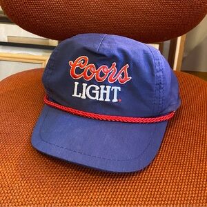 Coors Light Vintage Blue Snapback Rope Hat